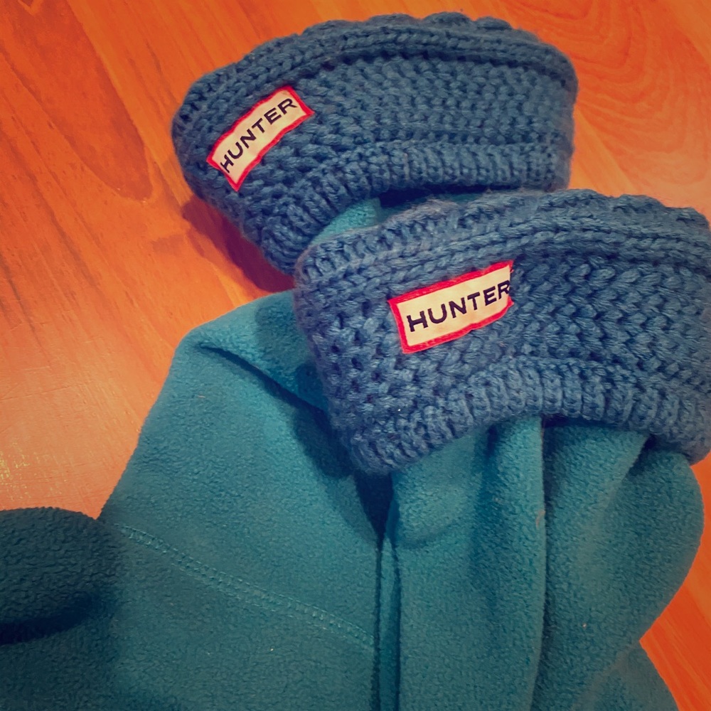 Hunter brand teal women’s welly socks